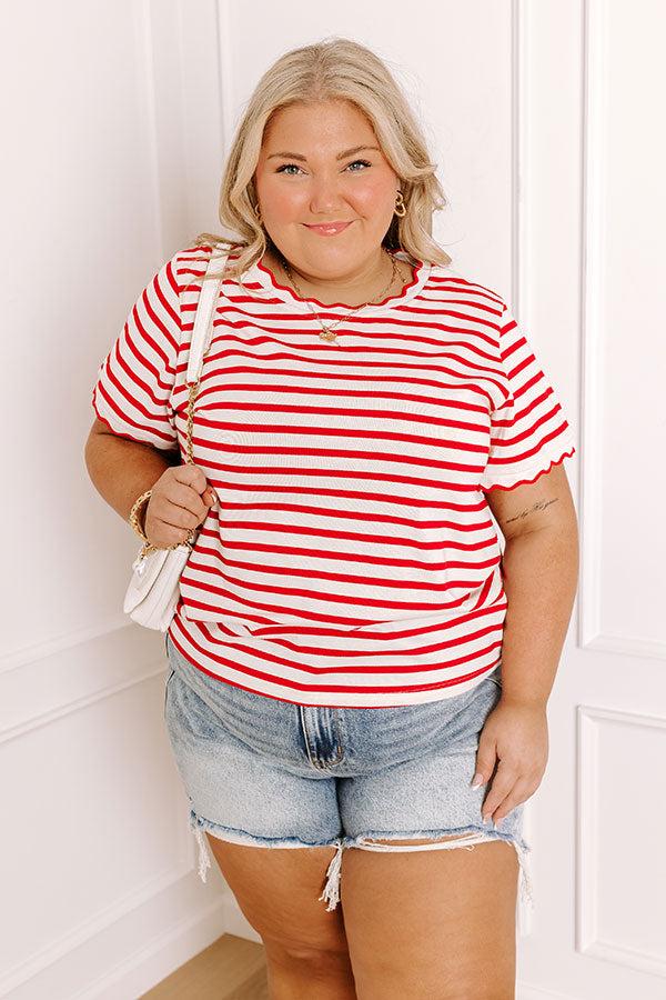 Impressions Dockside Charm Stripe Top Curves