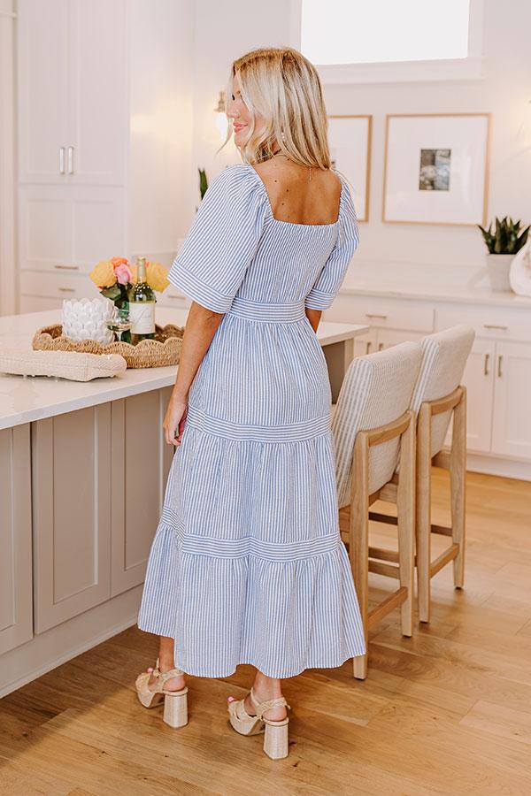 Impressions Dockside Dreams Seersucker Maxi Dress