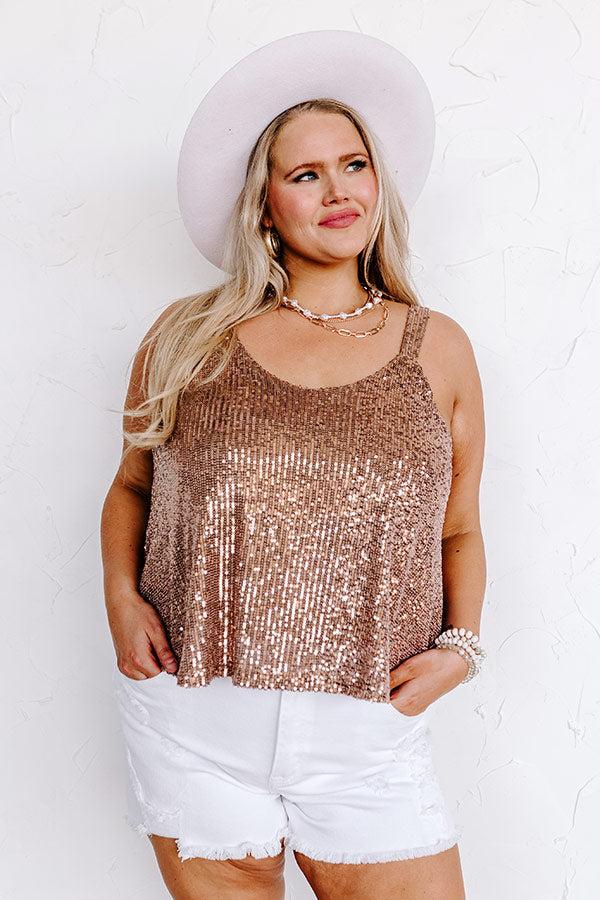 Impressions Down The Street Sequin Tank Curves