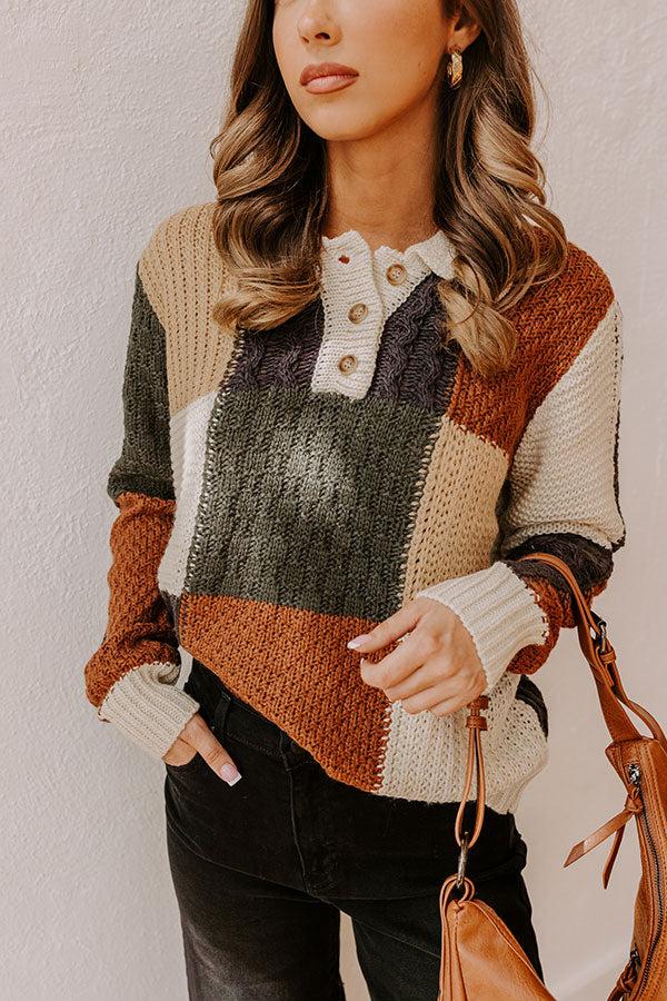 Impressions Downtown Dallas Color Block Sweater
