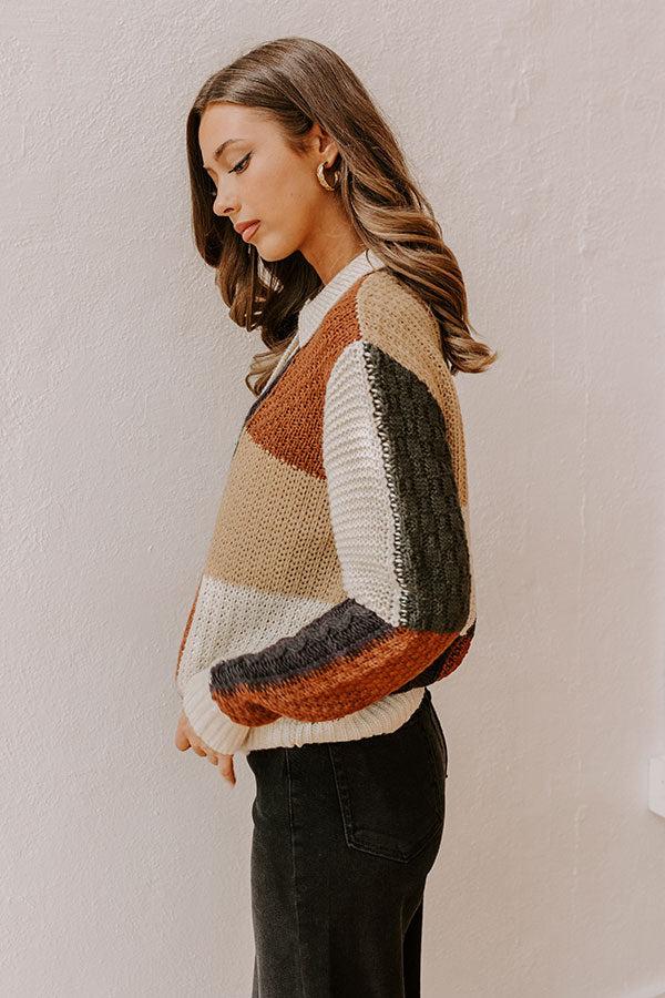 Impressions Downtown Dallas Color Block Sweater