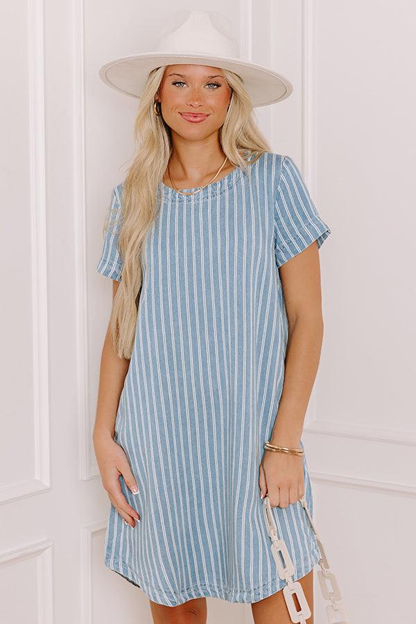 Impressions Downtown Stroll Chambray Mini Dress