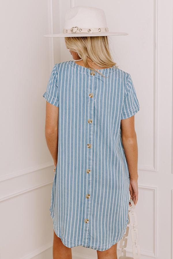 Impressions Downtown Stroll Chambray Mini Dress