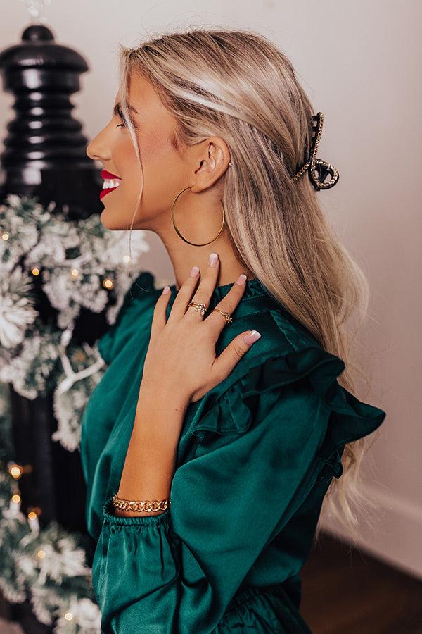 Impressions Drama Queen Hoop Earrings In Gold