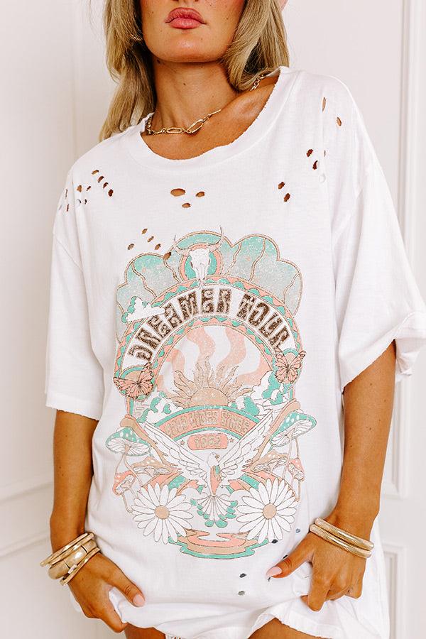Impressions Dreamer Tour Oversized Distressed Tee