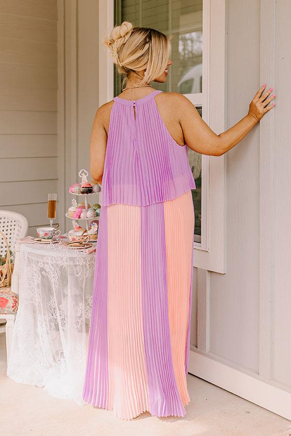 Impressions Dreamy Daze Pleated Maxi Curves