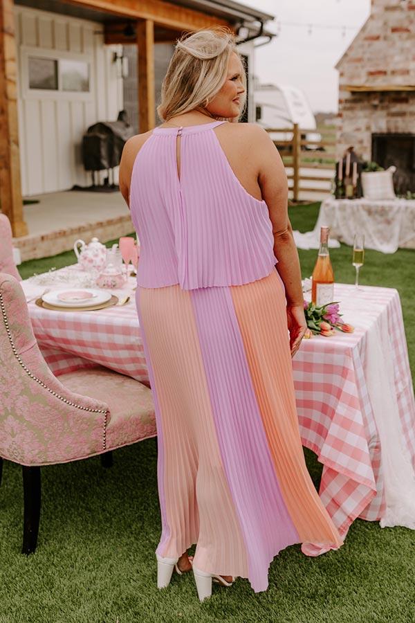 Impressions Dreamy Daze Pleated Maxi Curves