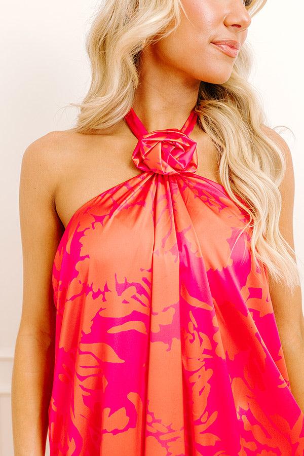 Impressions Dreamy Gaze Satin Maxi Dress