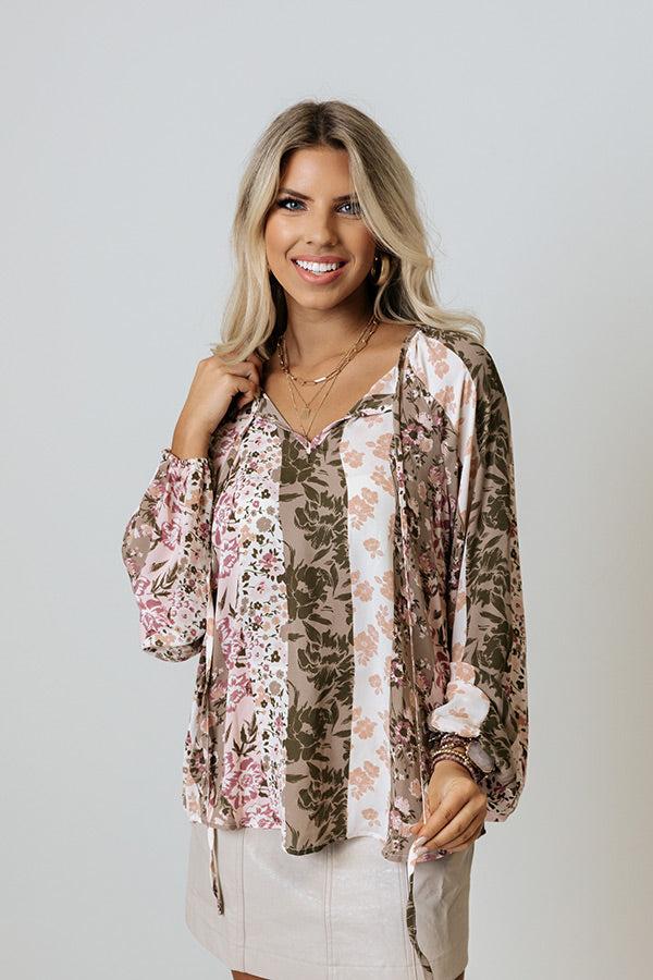 Impressions Drive Them Wild Floral Shift Top