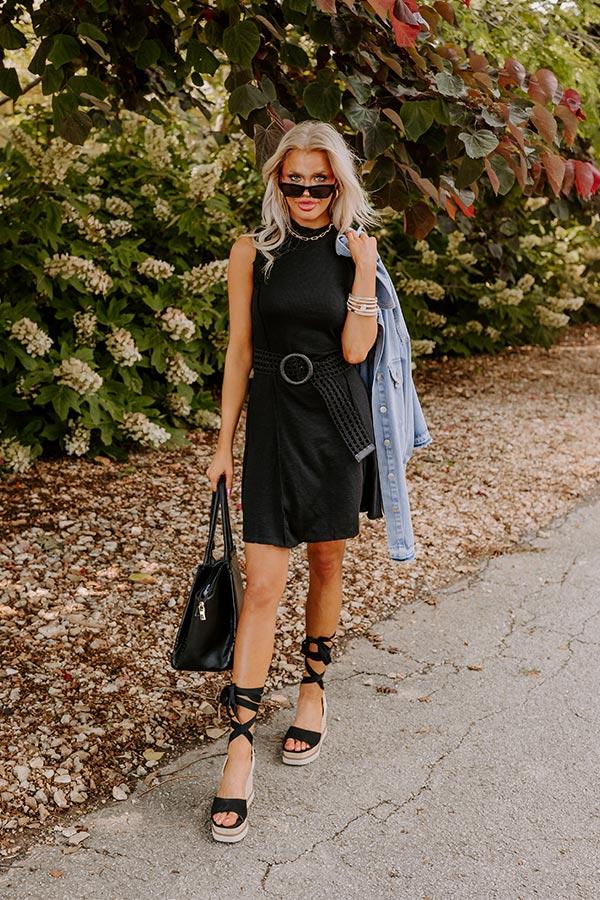 Impressions Driving To Malibu Mini Dress In Black