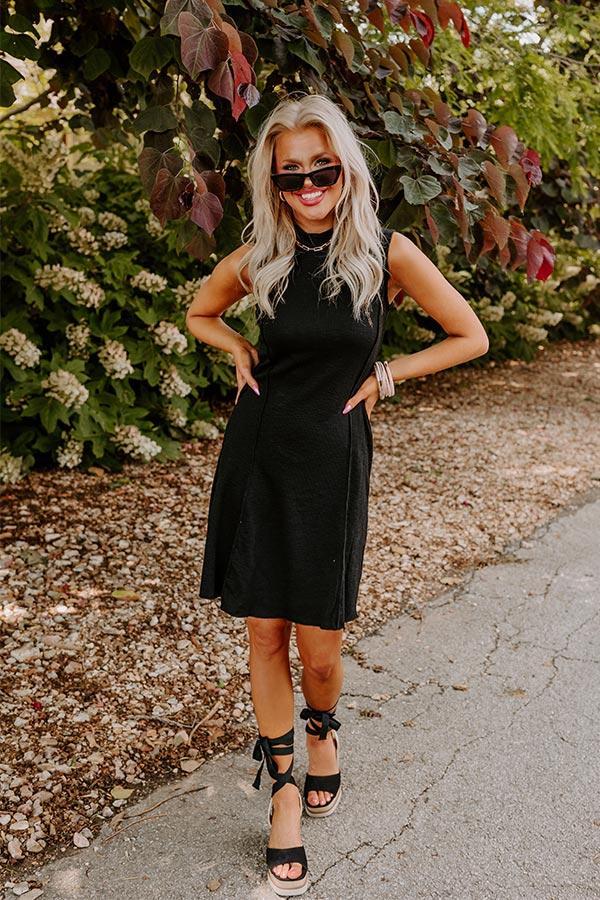 Impressions Driving To Malibu Mini Dress In Black