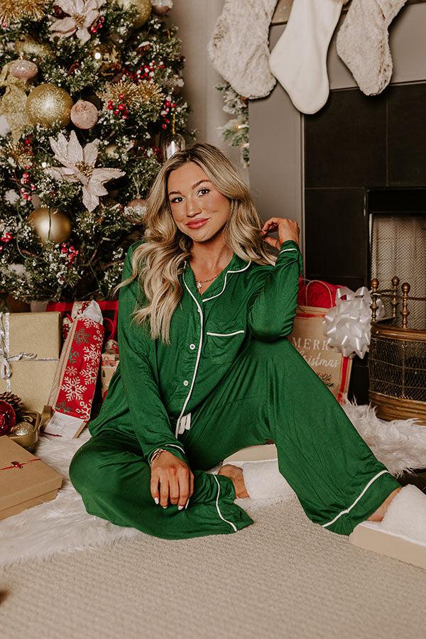 Impressions Early Morning Pajama Top in Green