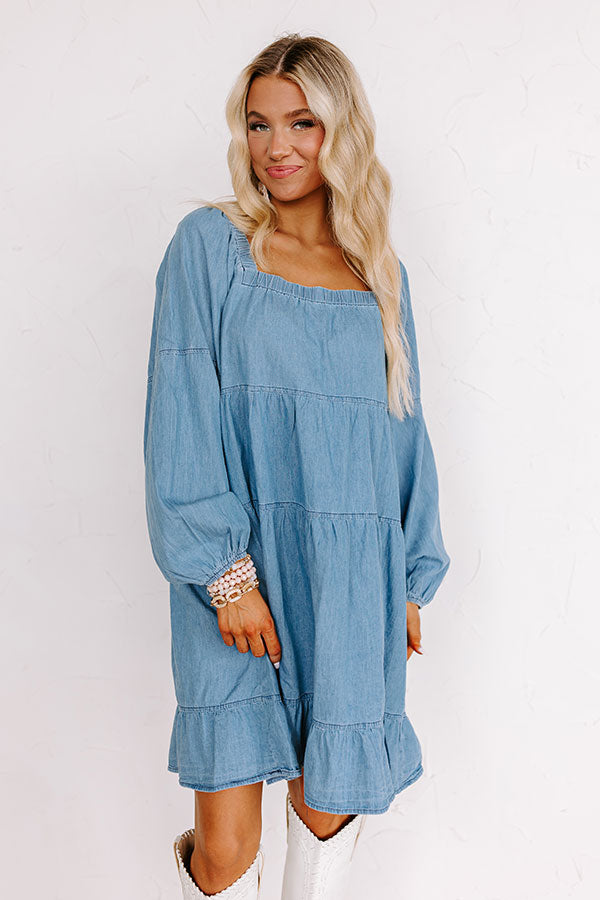 Impressions Easy To Style Chambray Mini Dress
