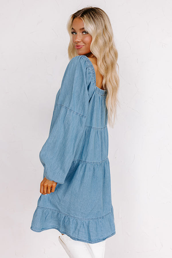 Impressions Easy To Style Chambray Mini Dress