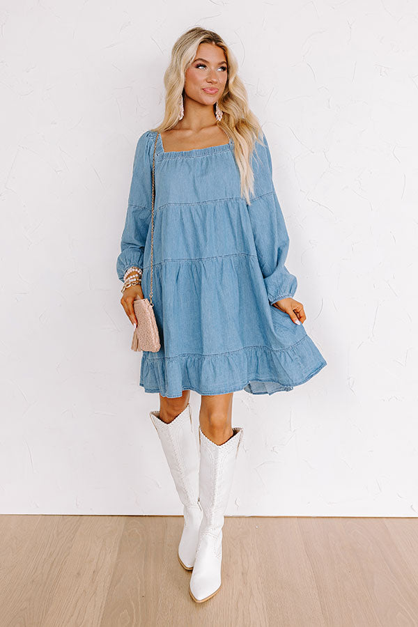 Impressions Easy To Style Chambray Mini Dress