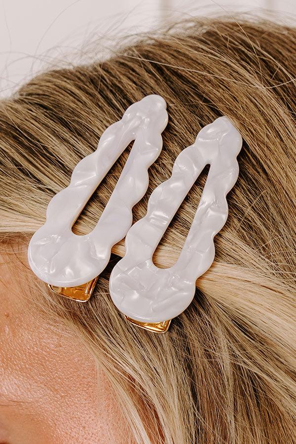 Impressions Easy To Style Hair Clip In White