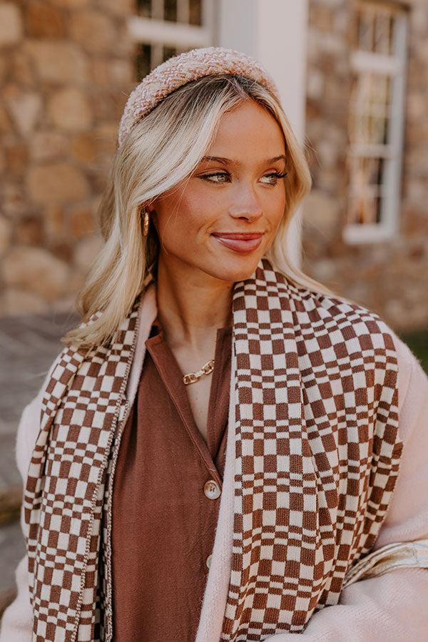 Impressions Easy To Style Tweed Headband in Pink