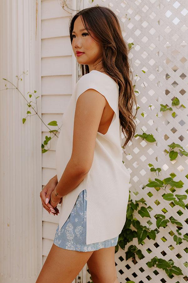 Impressions Effortlessly You Knit Top In Cream