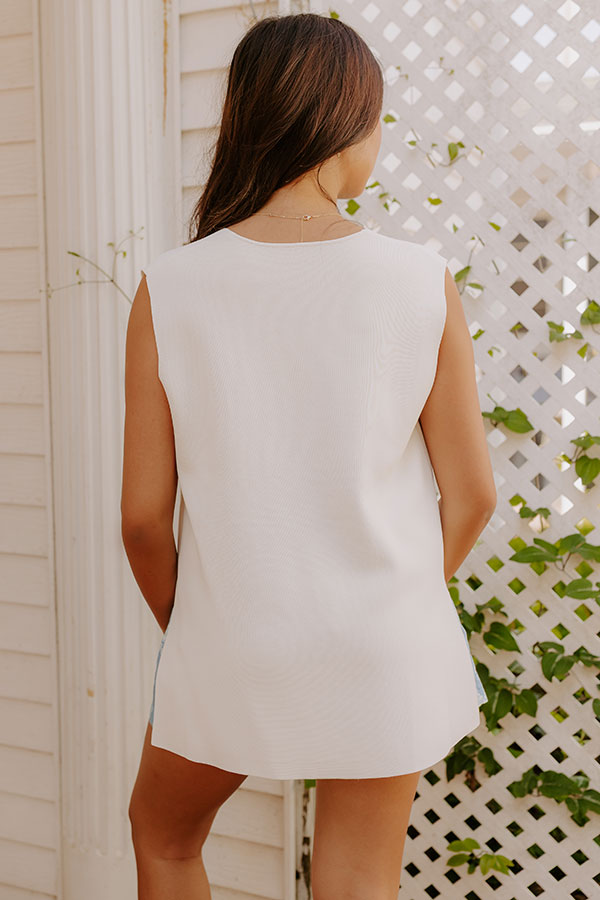 Impressions Effortlessly You Knit Top In Cream