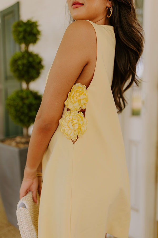 Impressions Elegant Evening Mini Dress In Yellow