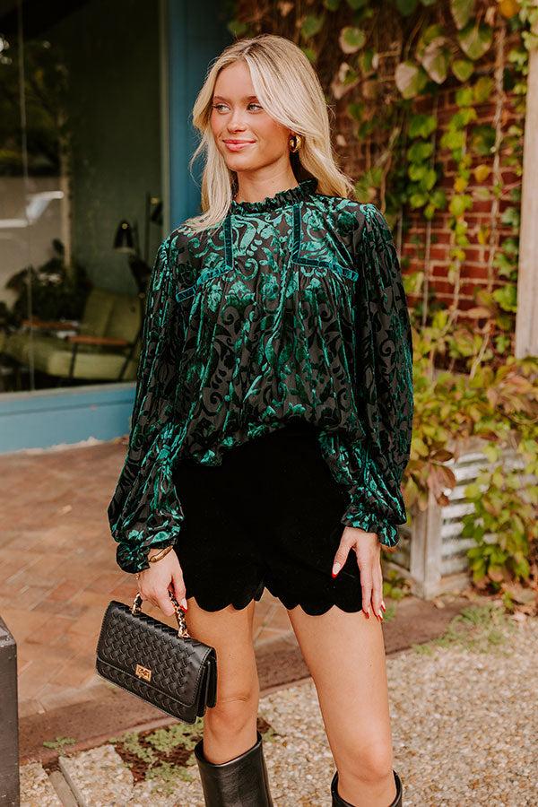 Impressions Enchanted Evening Velvet Burnout Top