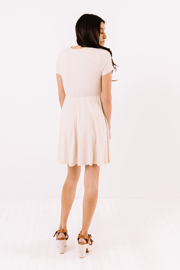 Impressions Endless Sunshine Dress In Light Beige