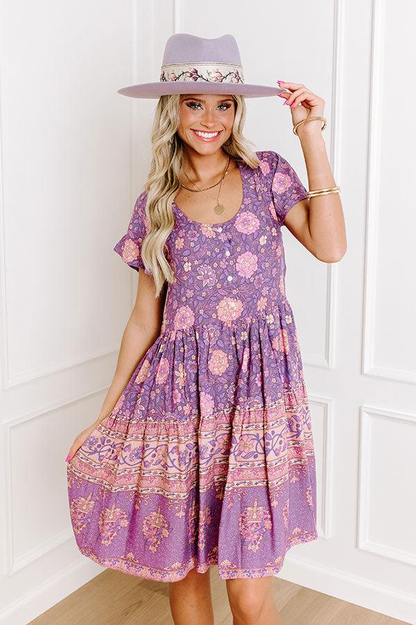 Impressions English Garden Floral Mini Dress