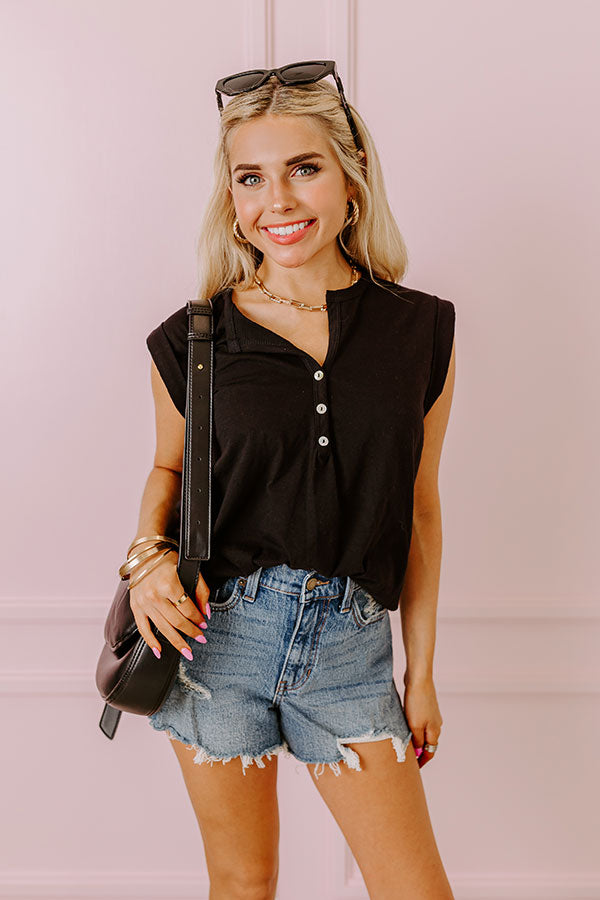 Impressions Epic Joy Shift Top In Black