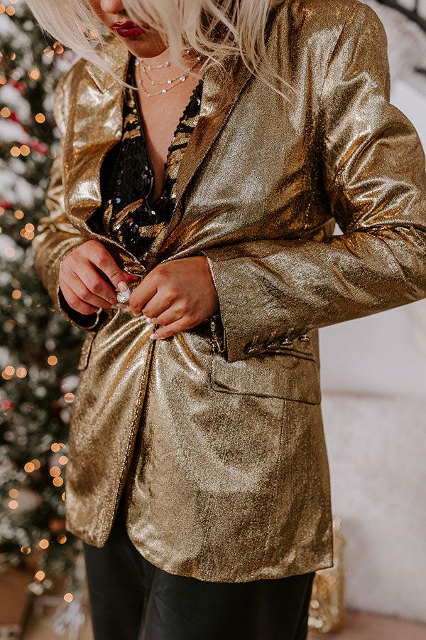 Impressions Ethereal Elegance Metallic Blazer