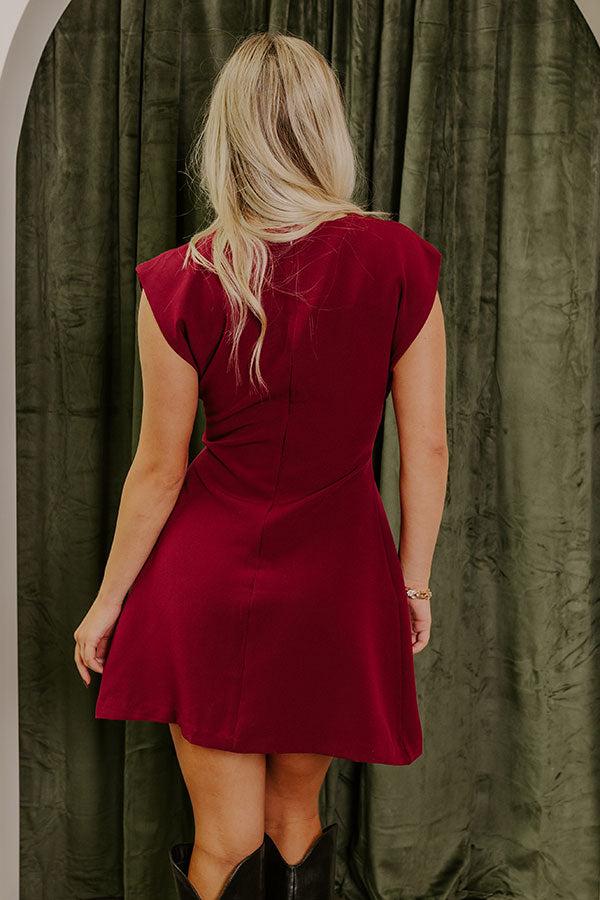 Impressions Exclusive Party Mini Dress In Wine