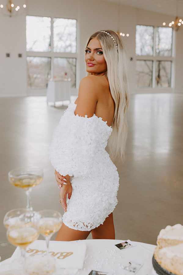 Impressions Expect First Class Mini Dress In White