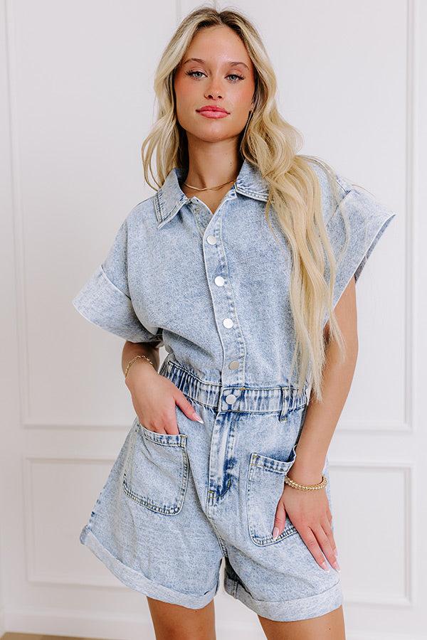 Impressions Express It All Denim Romper