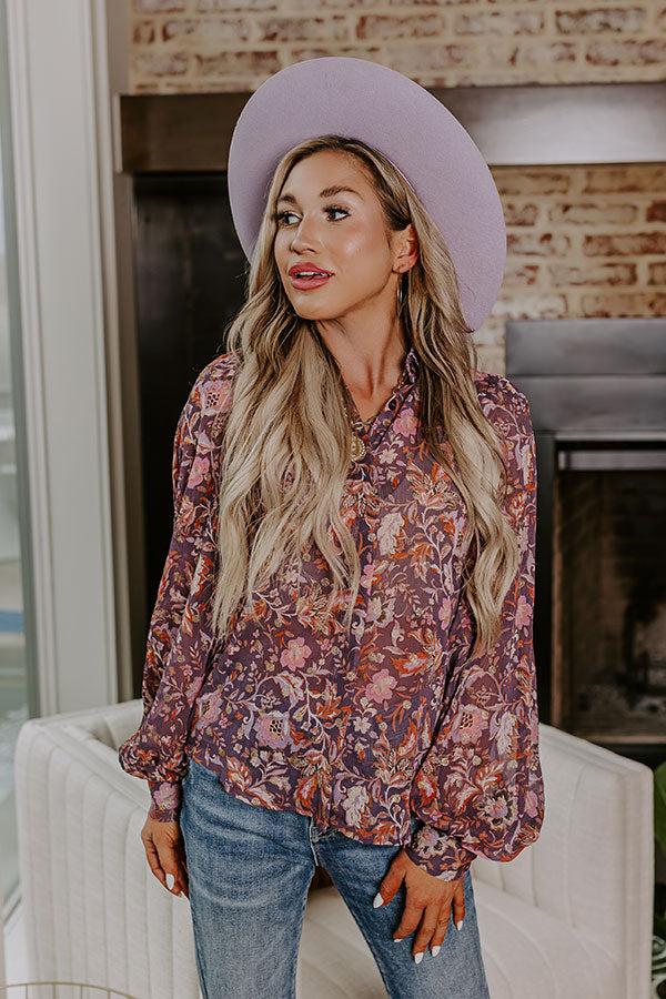 Impressions Fabulous Approach Floral Button Up