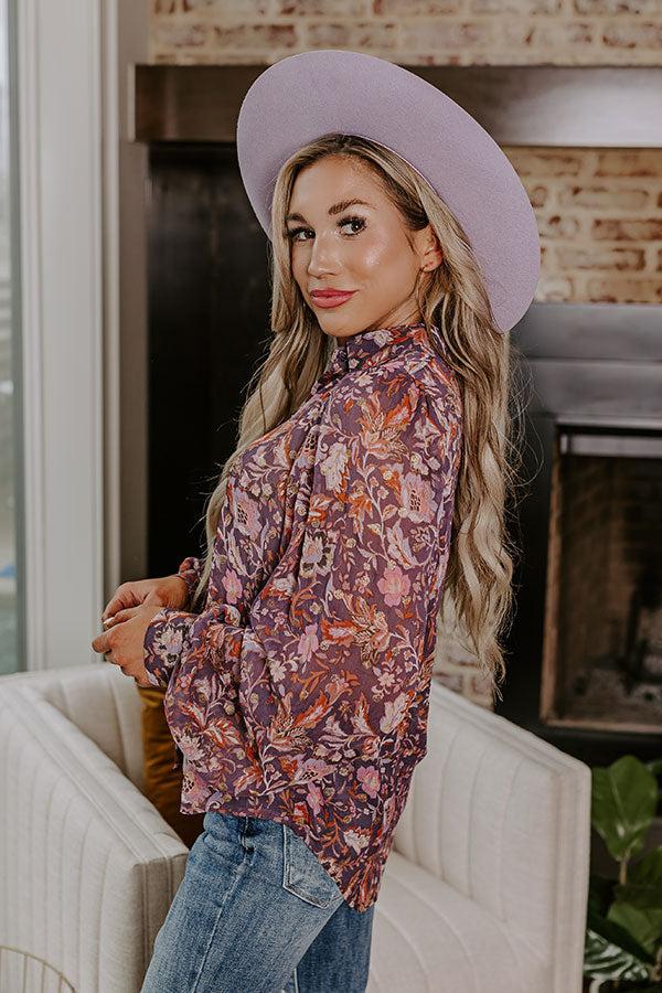 Impressions Fabulous Approach Floral Button Up