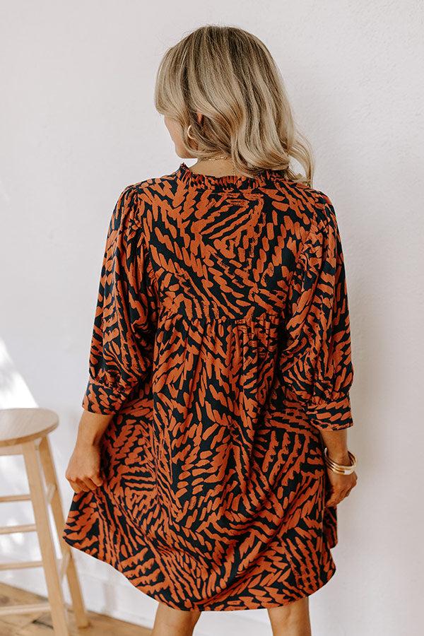 Impressions Fall Brunch Babydoll Mini Dress