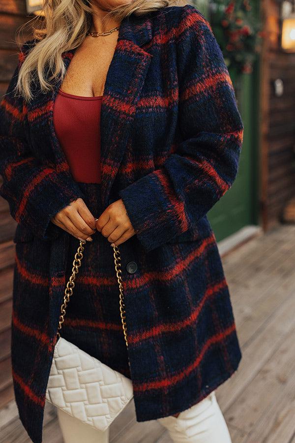 Impressions Fall Frenzy Plaid Coat Curves
