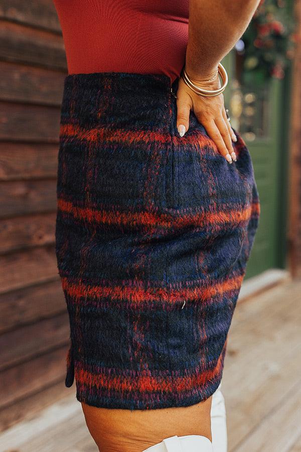 Impressions Fall Frenzy Plaid Skirt Curves