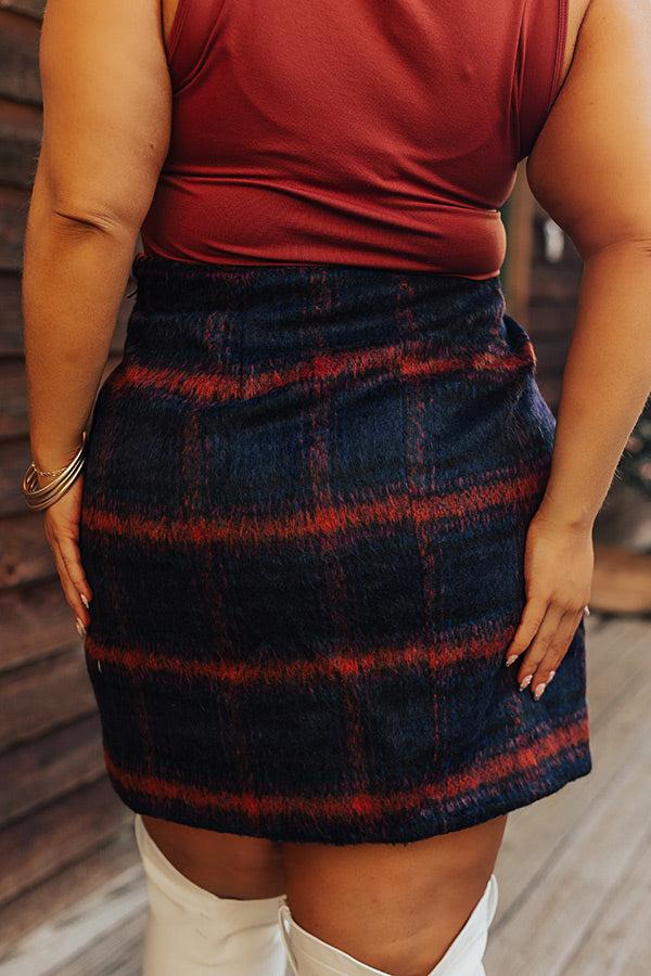 Impressions Fall Frenzy Plaid Skirt Curves