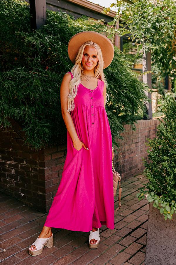 Impressions Fall Into Happiness Jumpsuit In Berry