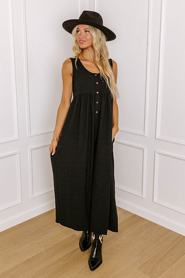 Impressions Fall Into Happiness Jumpsuit In Black