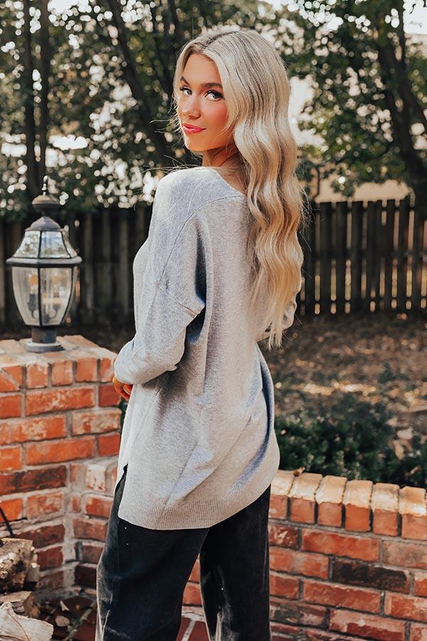 Impressions Fall Latte Shift Sweater In Grey