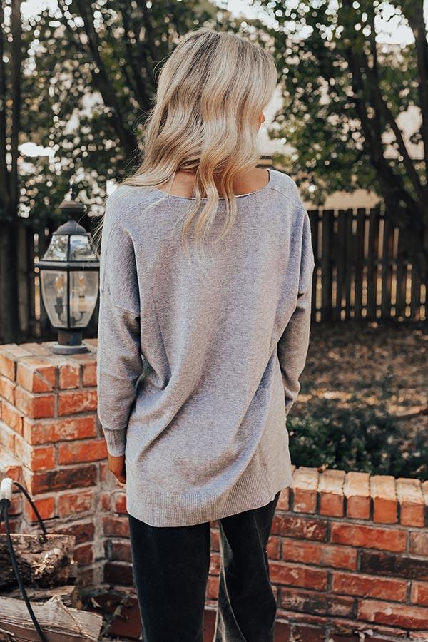 Impressions Fall Latte Shift Sweater In Grey