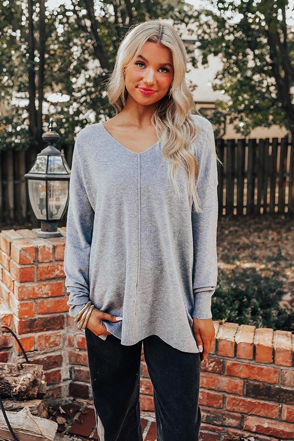 Impressions Fall Latte Shift Sweater in Grey