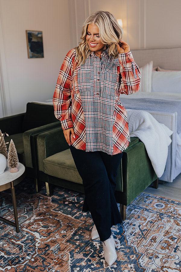 Impressions Fall Sunset Flannel Tunic Curves