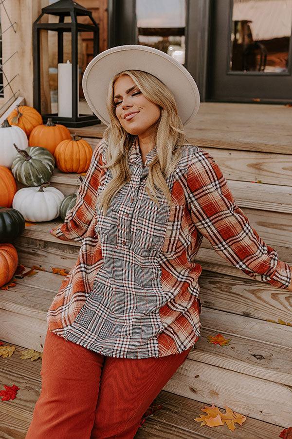 Impressions Fall Sunset Flannel Tunic Curves