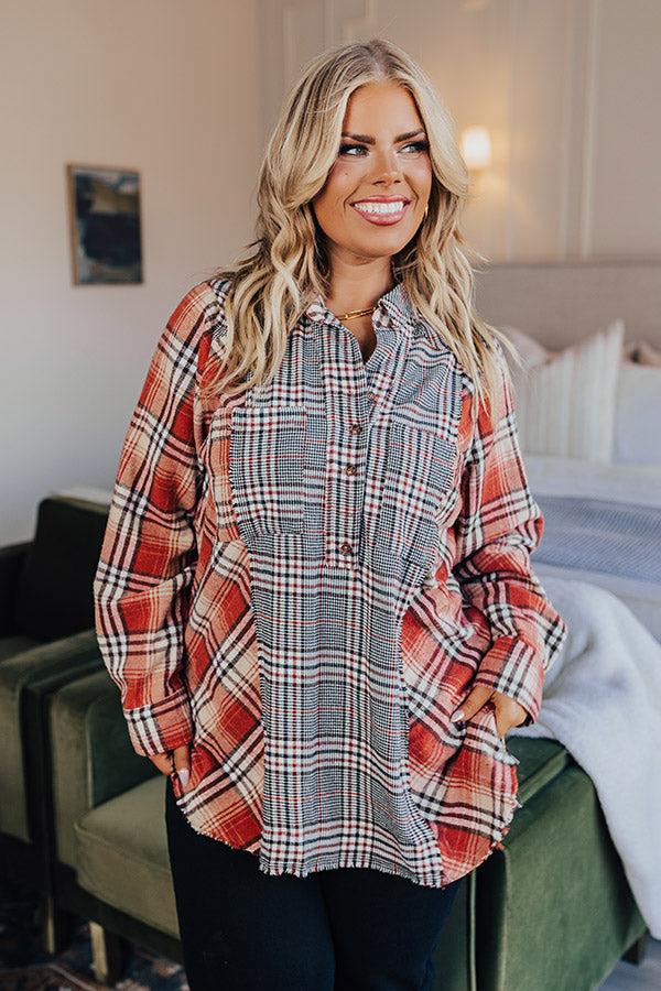 Impressions Fall Sunset Flannel Tunic Curves