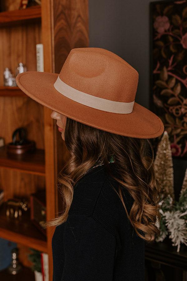 Impressions Fall Vibes Felt Fedora in Tan