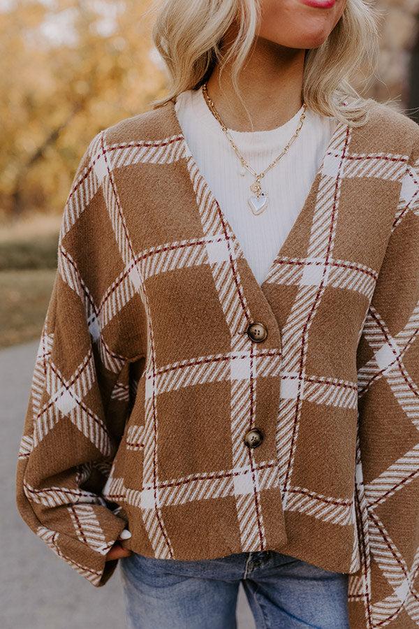 Impressions Falling For Fashion Plaid Jacket