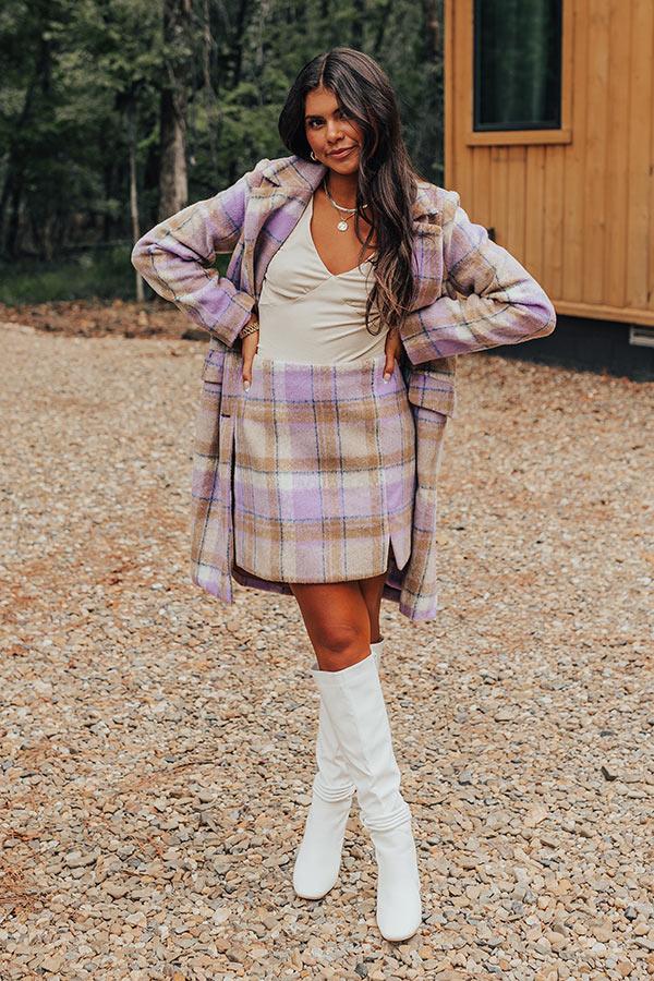 Impressions Falling For You Plaid Skirt