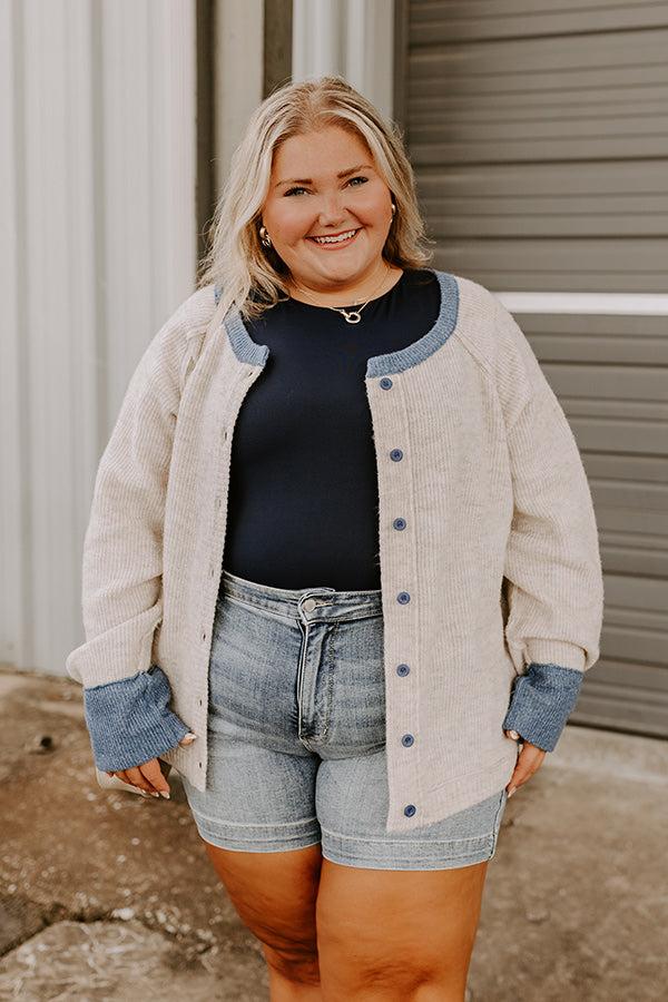 Impressions Falling Leaves Knit Cardigan Curves